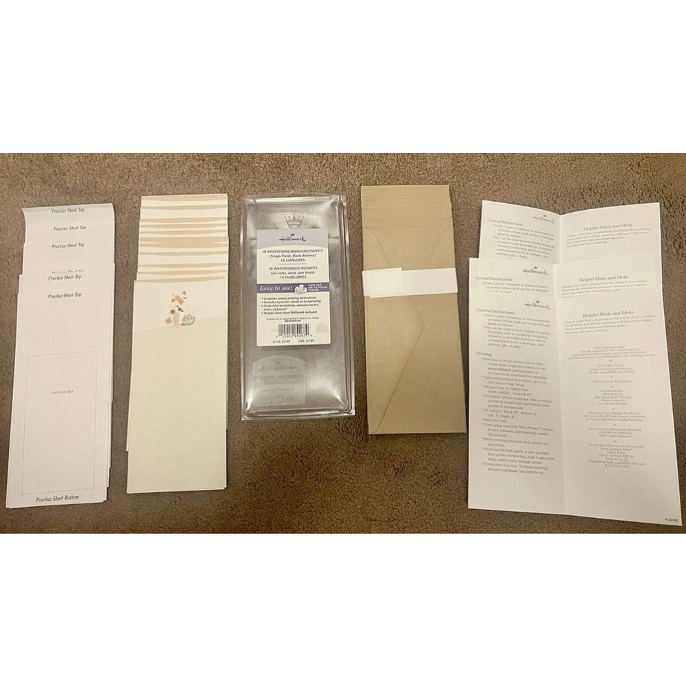 29 Hallmark Printable Invitations/Announcement Cards 9 Envelopes & More VINTAGE?